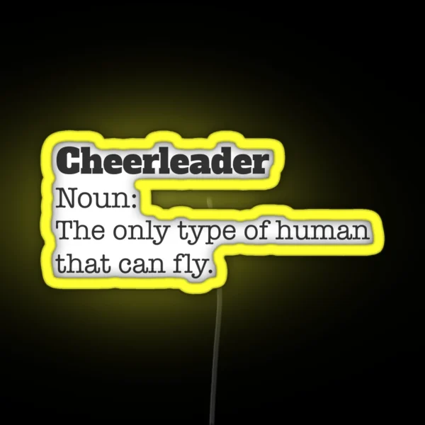 Cheerleading Cheerleader Noun RGB Neon Sign