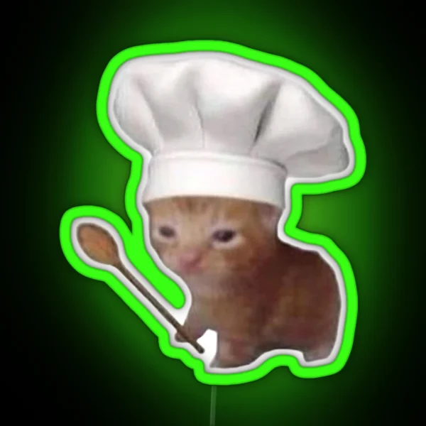 Chef Cat RGB Neon Sign