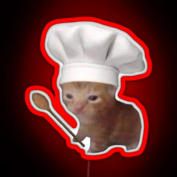 Chef Cat RGB Neon Sign