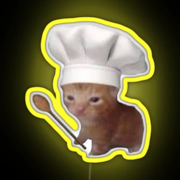 Chef Cat RGB Neon Sign