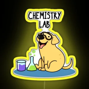 Chemistry Lab Funny Labrador Dog Puns RGB Neon Sign