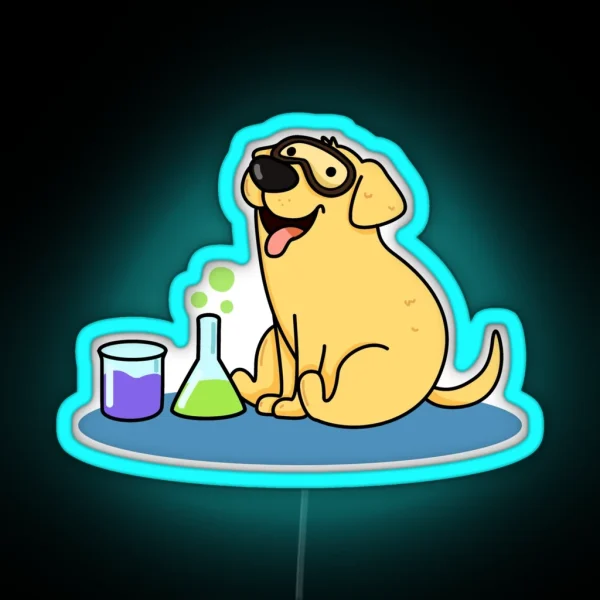 Chemistry Loving Dog RGB Neon Sign