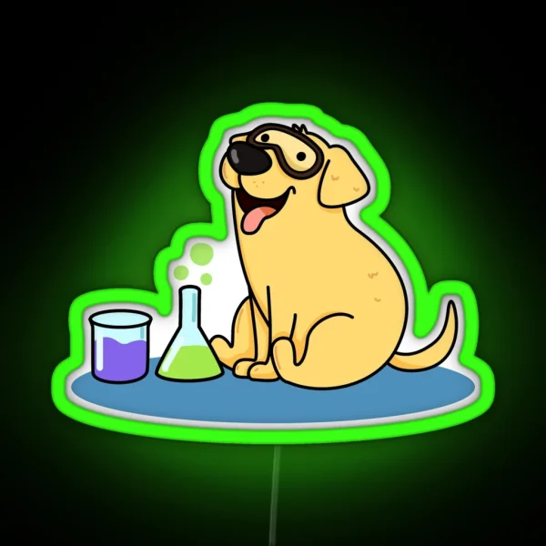 Chemistry Loving Dog RGB Neon Sign