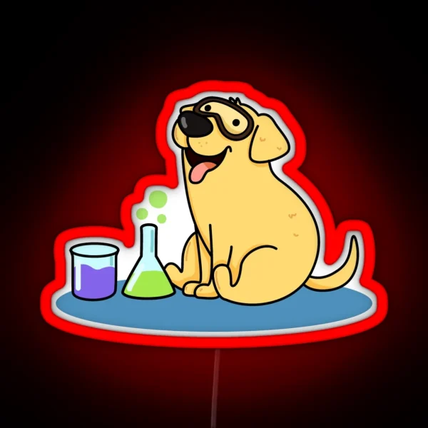Chemistry Loving Dog RGB Neon Sign
