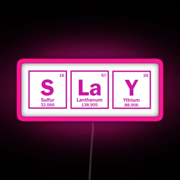 Chemistry Slay RGB Neon Sign