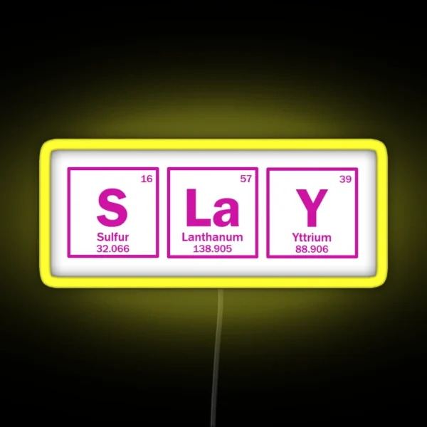 Chemistry Slay RGB Neon Sign