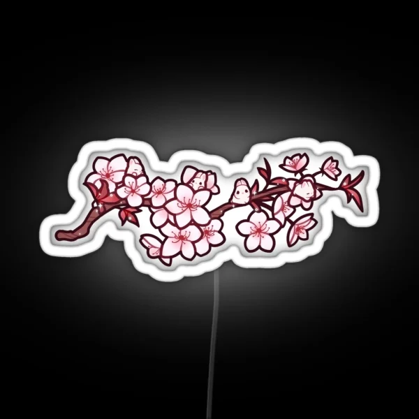 Cherry Blossom Bunnies RGB Neon Sign