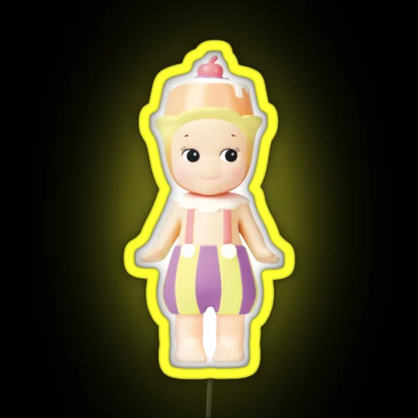 Cherry Pudding Afternoon Tea Sonny Angel RGB Neon Sign