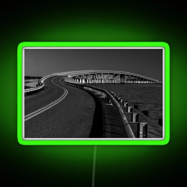 Chesapeake Curved Bridge RGB Neon Sign