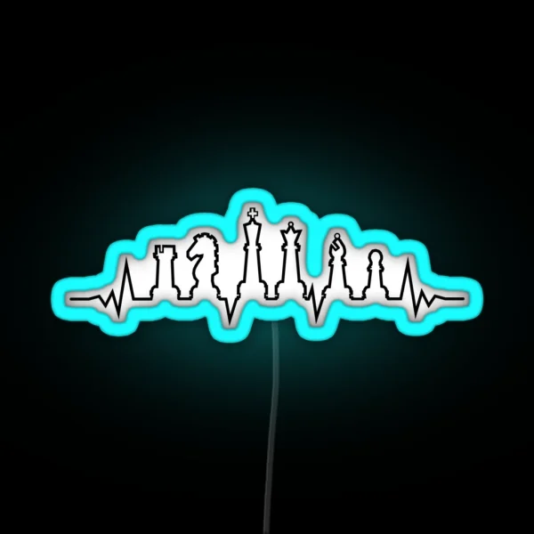Chess Heartbeat Gift For Chess Lovers And RGB Neon Sign
