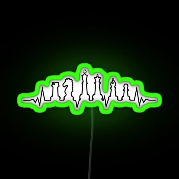 Chess Heartbeat Gift For Chess Lovers And RGB Neon Sign