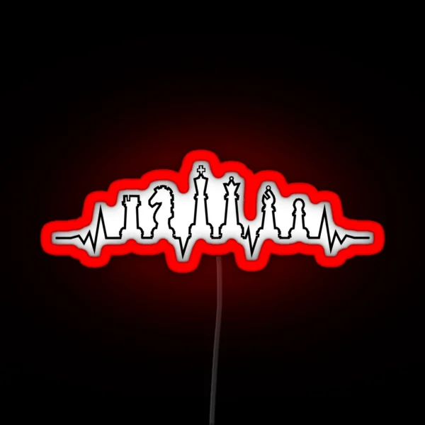 Chess Heartbeat Gift For Chess Lovers And RGB Neon Sign