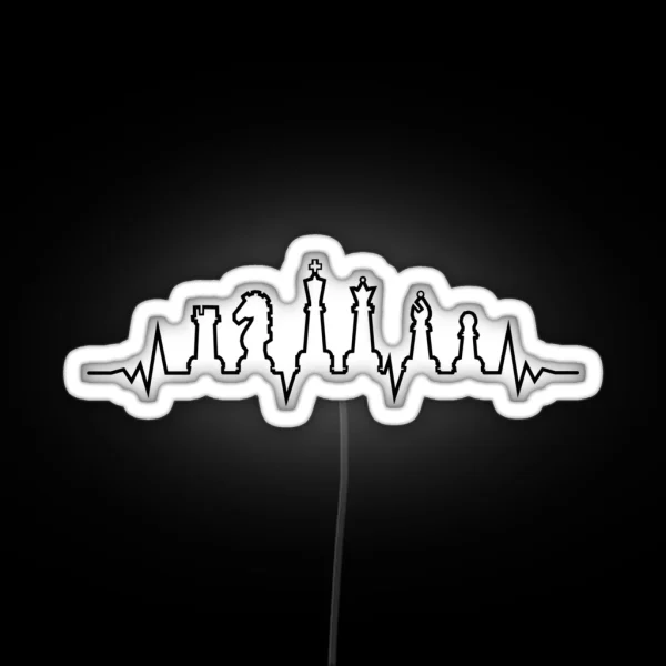Chess Heartbeat Gift For Chess Lovers And RGB Neon Sign