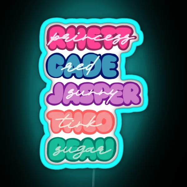 Chestnut Springs Nicknames RGB Neon Sign
