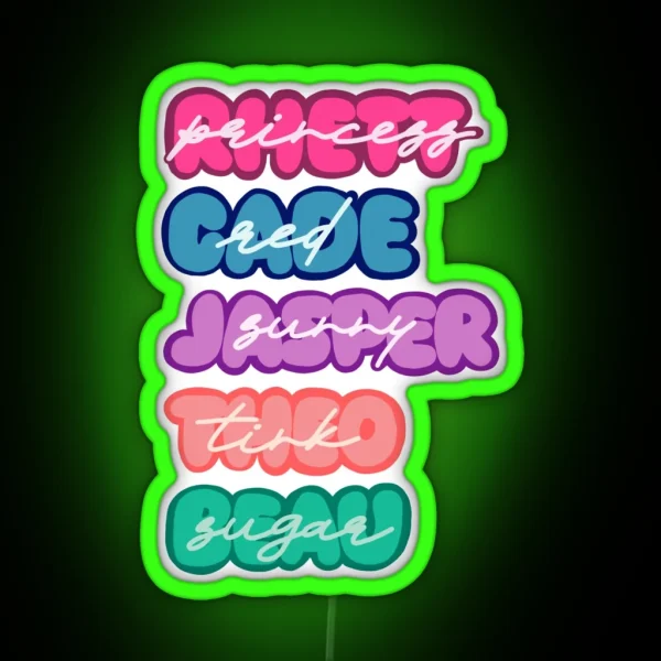 Chestnut Springs Nicknames RGB Neon Sign