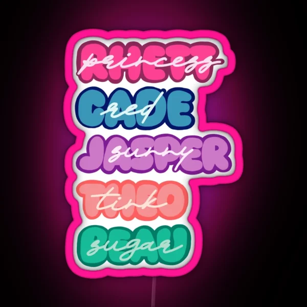 Chestnut Springs Nicknames RGB Neon Sign