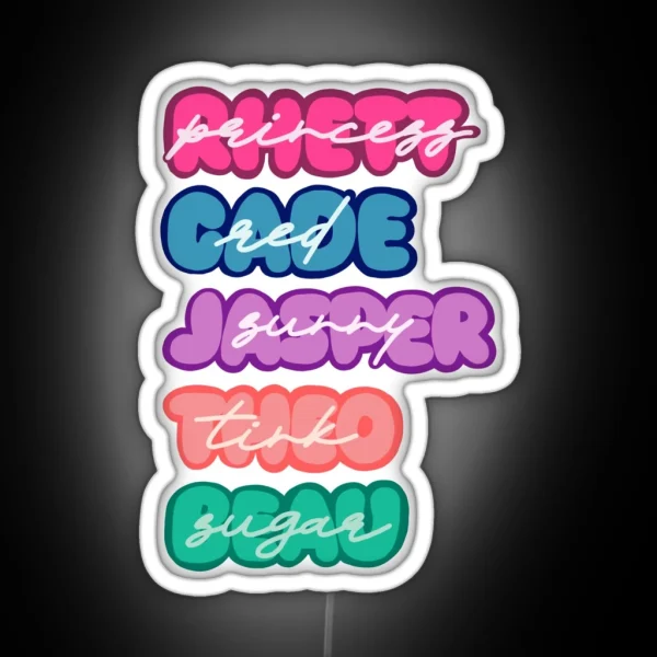Chestnut Springs Nicknames RGB Neon Sign
