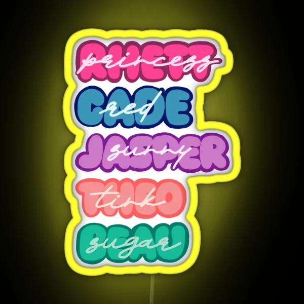 Chestnut Springs Nicknames RGB Neon Sign