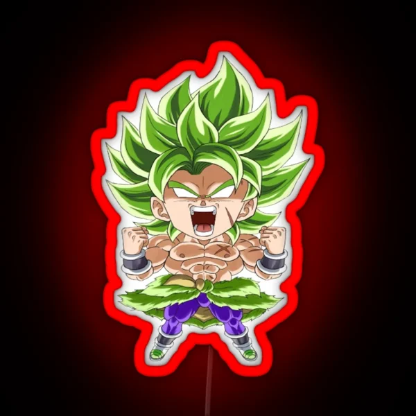 Chibi Anime DB SUPER BROLY RGB Neon Sign