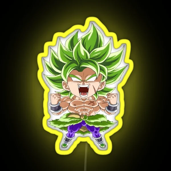 Chibi Anime DB SUPER BROLY RGB Neon Sign