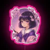 Chibi Cherry Blossom Anime Girl RGB Neon Sign - Image 6