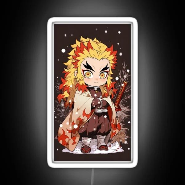 Chibi Christmas Rengoku RGB Neon Sign