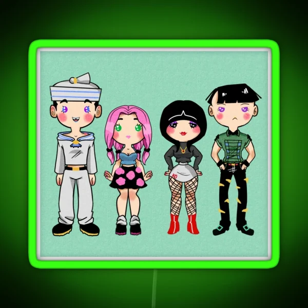 Chibi Crew RGB Neon Sign