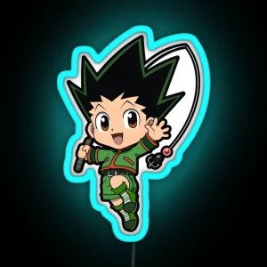 Chibi Cute Hunter RGB Neon Sign