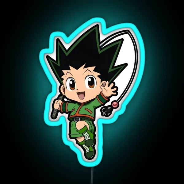 Chibi Cute Hunter RGB Neon Sign