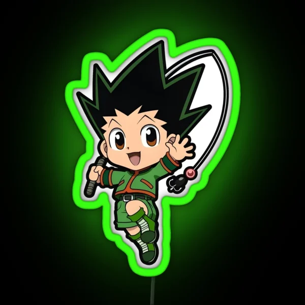 Chibi Cute Hunter RGB Neon Sign