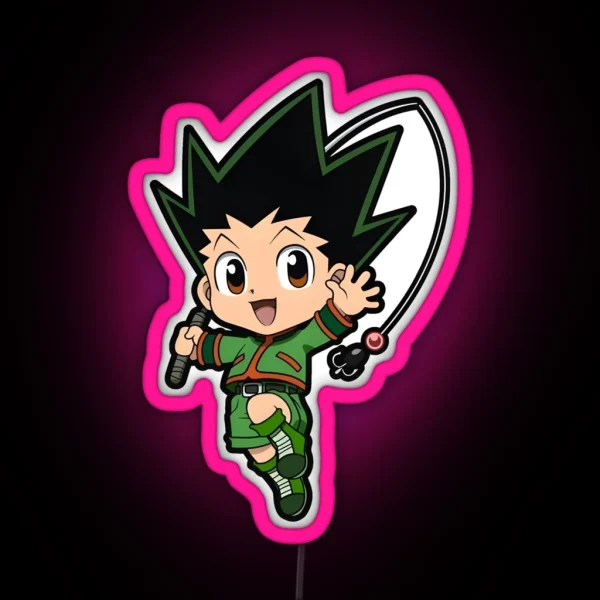 Chibi Cute Hunter RGB Neon Sign