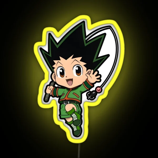 Chibi Cute Hunter RGB Neon Sign