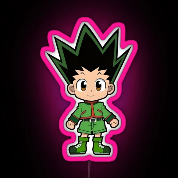 Chibi Cute Hunter RGB Neon Sign
