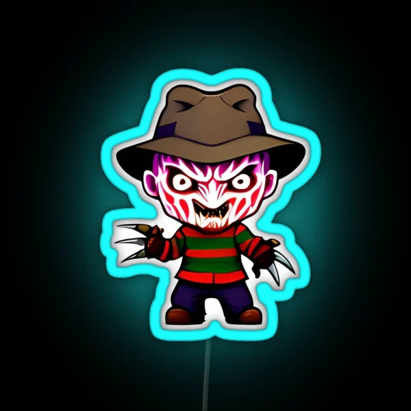 Chibi Freddy Krueger RGB Neon Sign