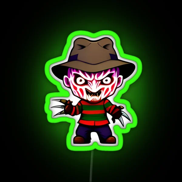 Chibi Freddy Krueger RGB Neon Sign