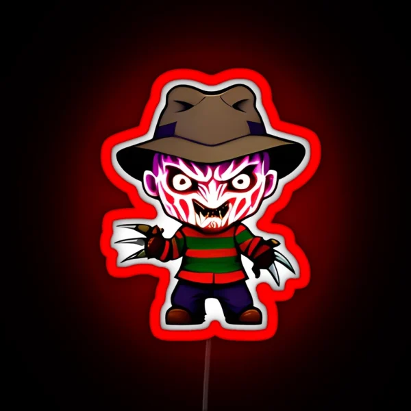 Chibi Freddy Krueger RGB Neon Sign