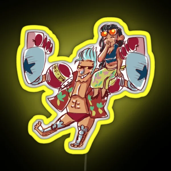 Chibi Frobin One Piece RGB Neon Sign