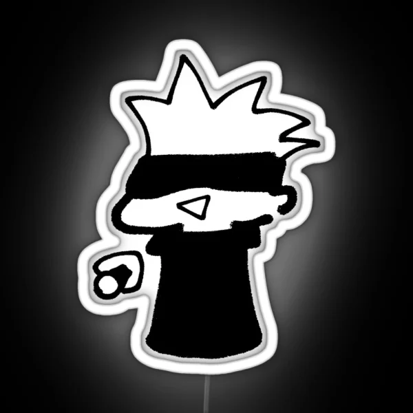 Chibi Gojo Holding A Onigiri RGB Neon Sign