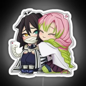 Chibi Iguro And Mitsuri RGB Neon Sign