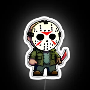 Chibi Jason Voorhees RGB Neon Sign