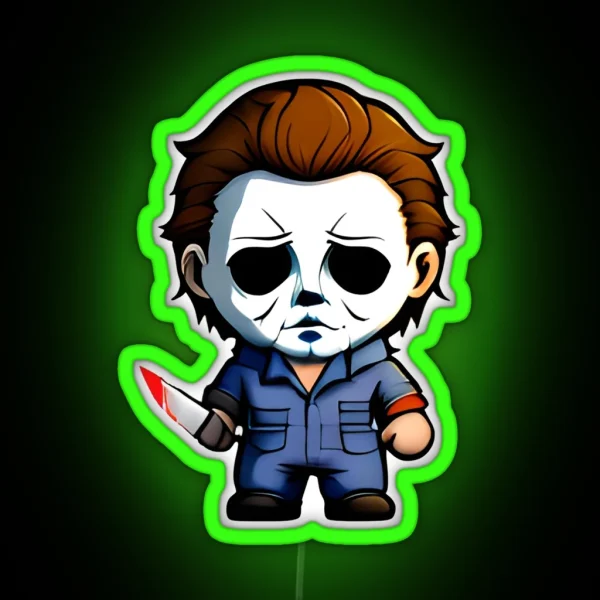 Chibi Michael Myers RGB Neon Sign