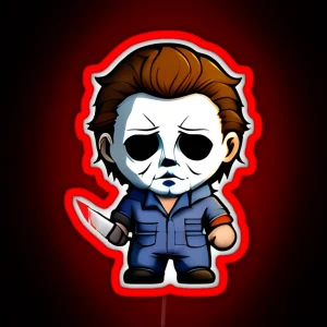 Chibi Michael Myers RGB Neon Sign