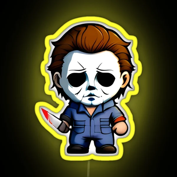 Chibi Michael Myers RGB Neon Sign