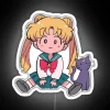 Chibi Moon Sailor And Cat RGB Neon Sign - Image 5