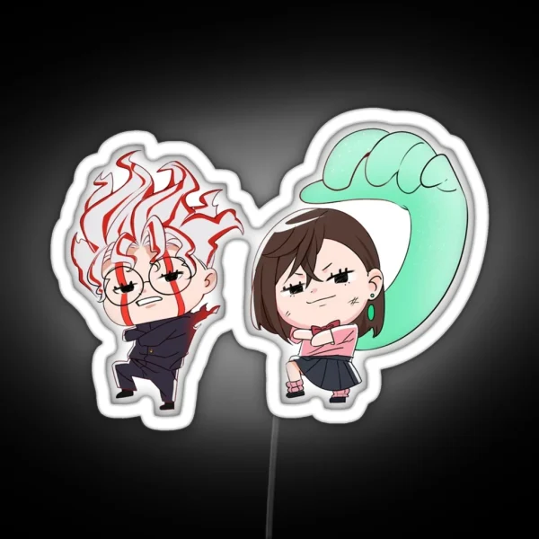 Chibi Okarun And Ayase RGB Neon Sign