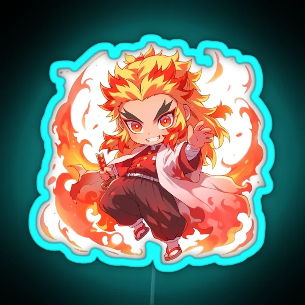 Chibi Rengoku RGB Neon Sign