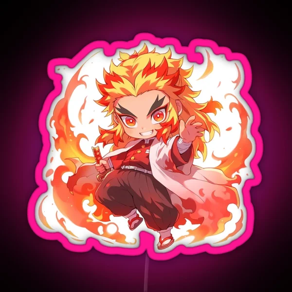Chibi Rengoku RGB Neon Sign
