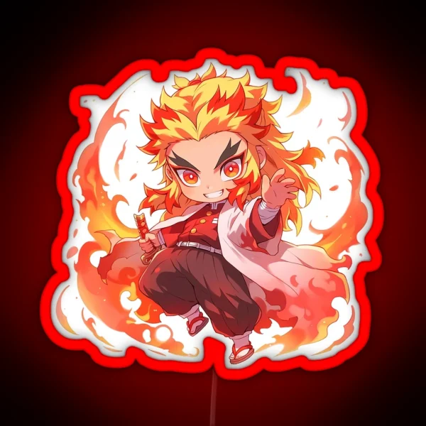 Chibi Rengoku RGB Neon Sign