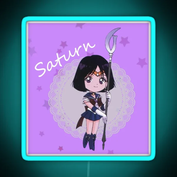 Chibi Saturn RGB Neon Sign