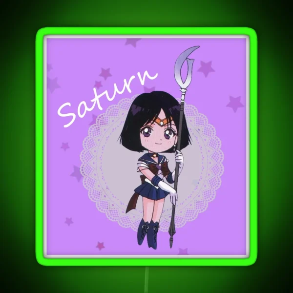 Chibi Saturn RGB Neon Sign